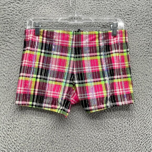 The Finals Womens 36 Pink Plaid Swim‎ Shorts Diamond Bottom New $31.99 - Picture 5 of 7